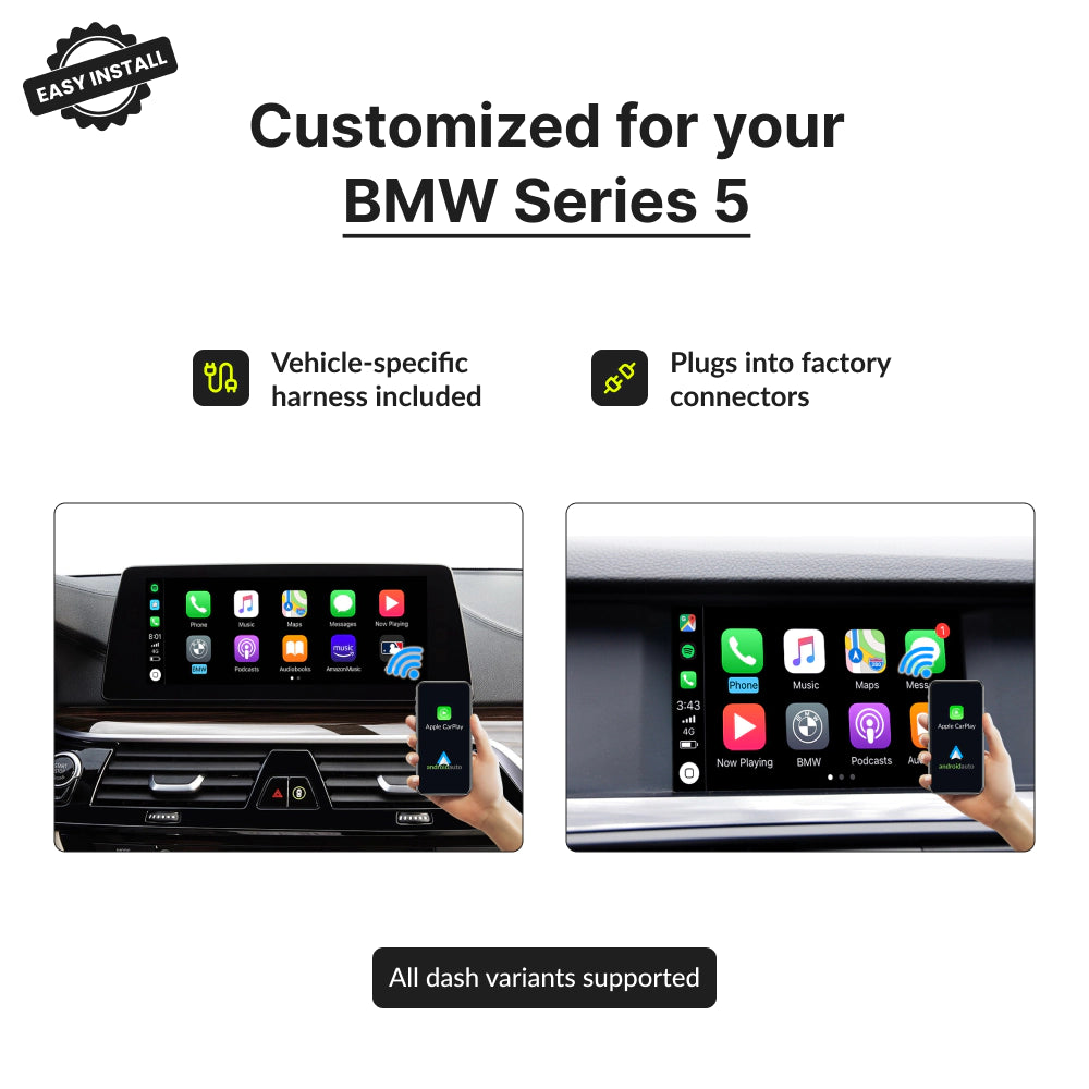 BMW Series 5 2009-2017 — Wireless Apple CarPlay & Android Auto Module 2009