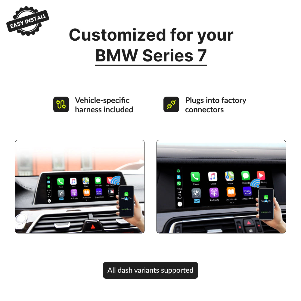 BMW Series 7 2009-2017 — Wireless Apple CarPlay & Android Auto Module 2009