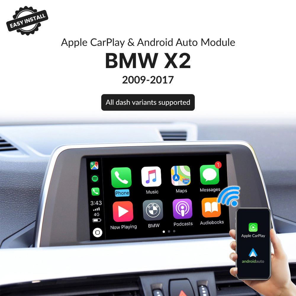 BMW X2 2009-2017 — Wireless Apple CarPlay & Android Auto Module 2009