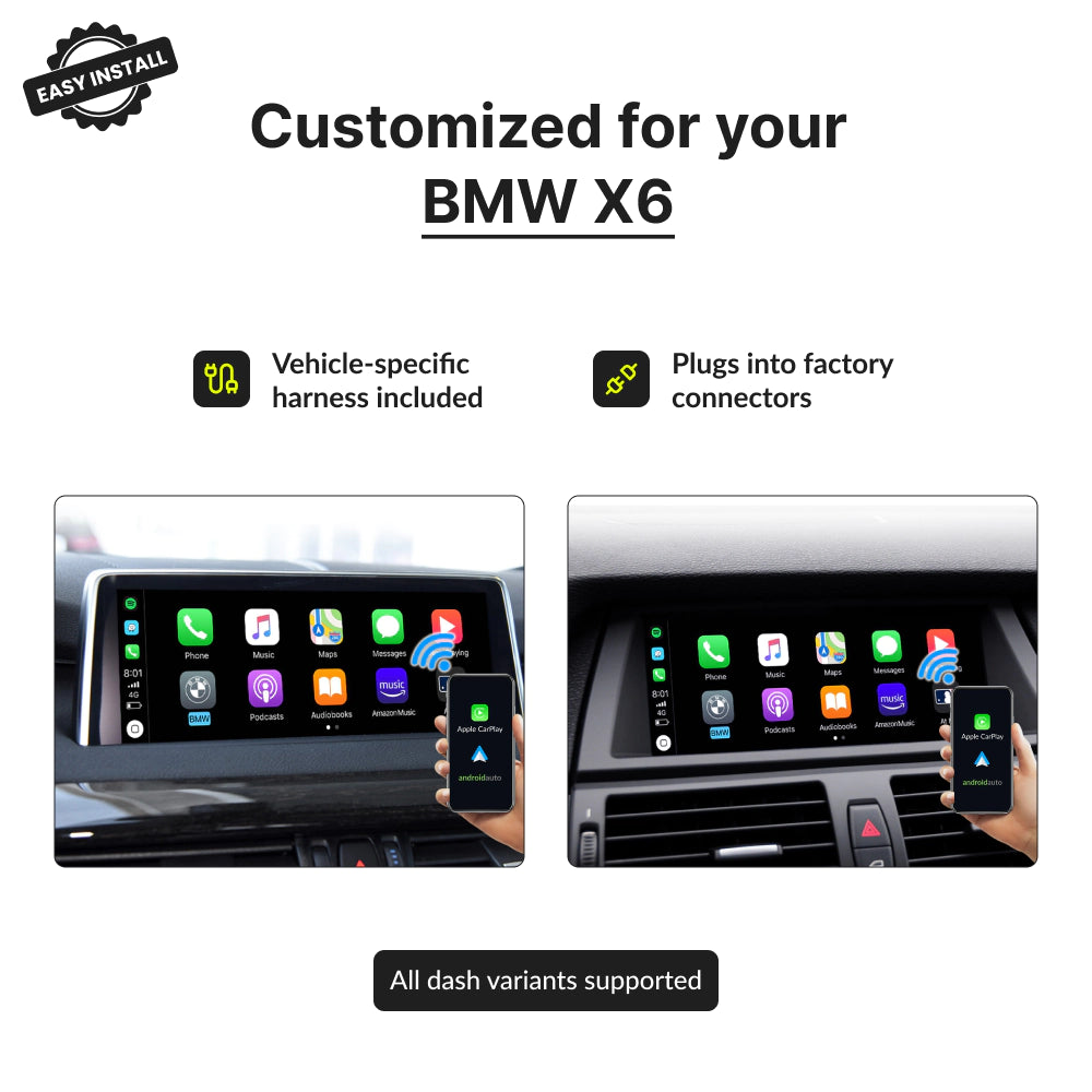 BMW X6 2009-2017 — Wireless Apple CarPlay & Android Auto Module 2009