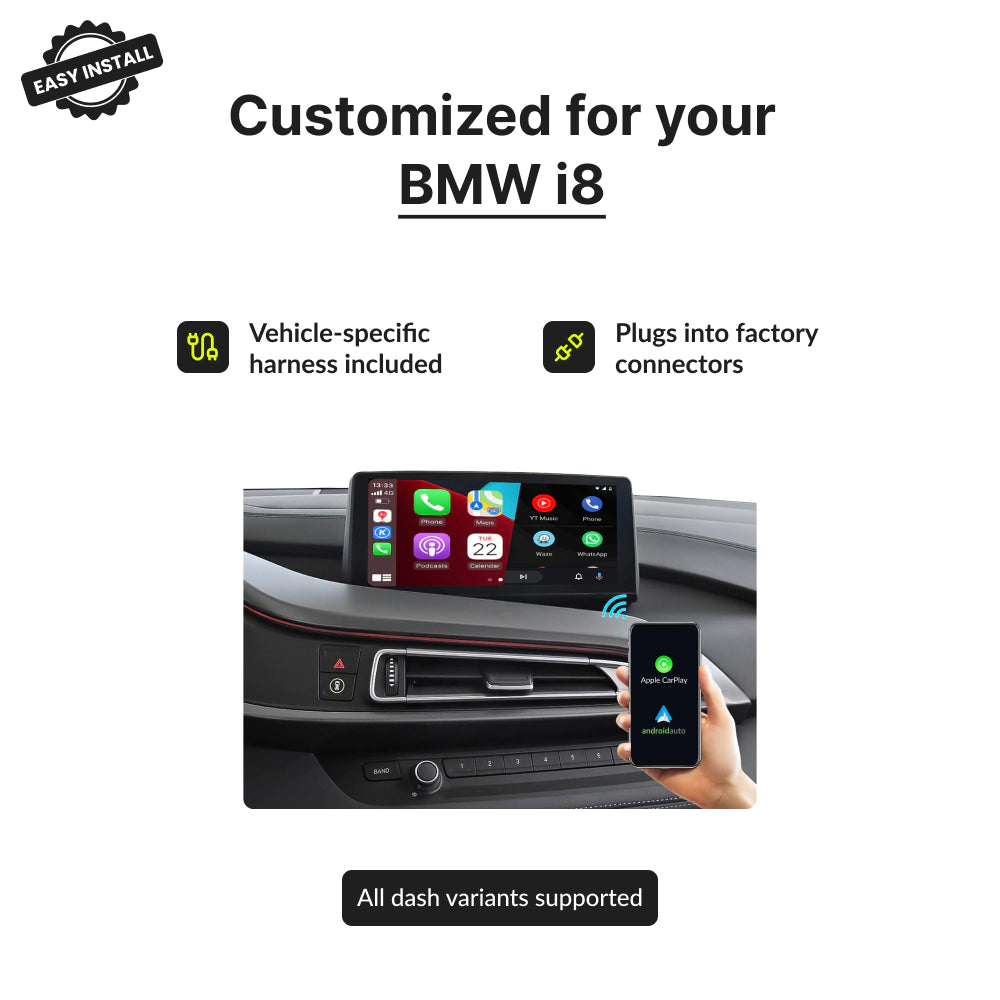BMW i8 2013-2017 — Wireless Apple CarPlay & Android Auto Module 2013