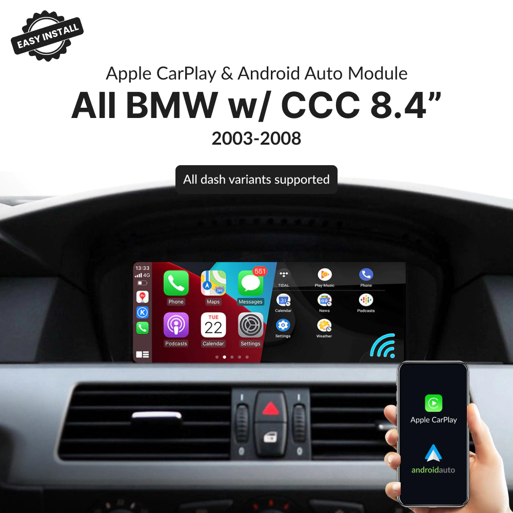 BMW with CCC 8.4" 2003-2008  — Wireless Apple CarPlay & Android Auto Module 2003