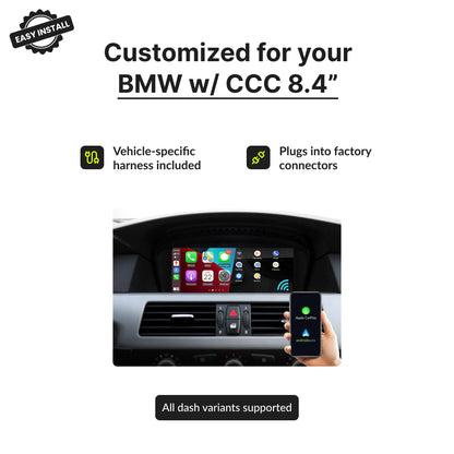 BMW with CCC 8.4" 2003-2008  — Wireless Apple CarPlay & Android Auto Module 2003