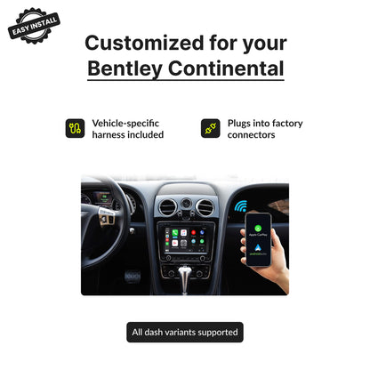 Bentley Continental 2012-2017 — Wireless Apple CarPlay & Android Auto Module 2014