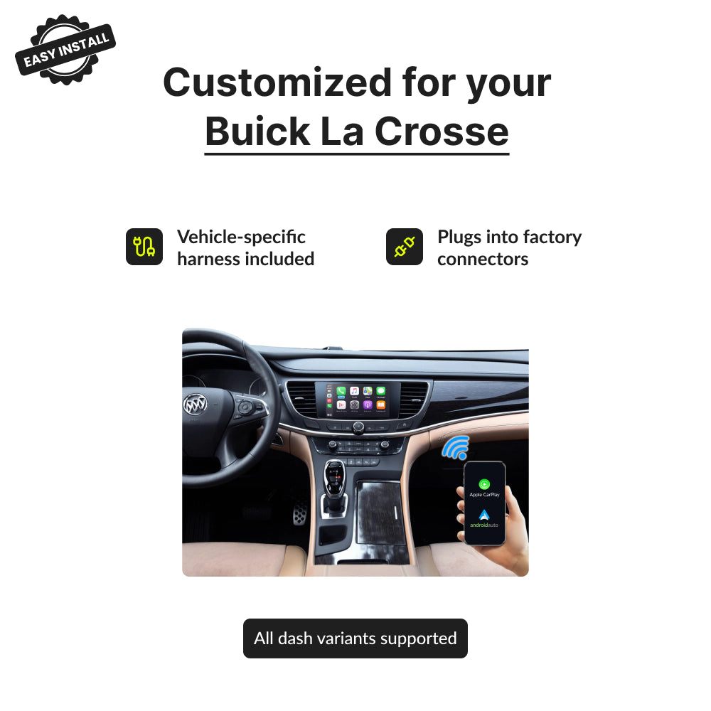 Buick La Crosse 2014-2017 — Wireless Apple CarPlay & Android Auto Module 2014