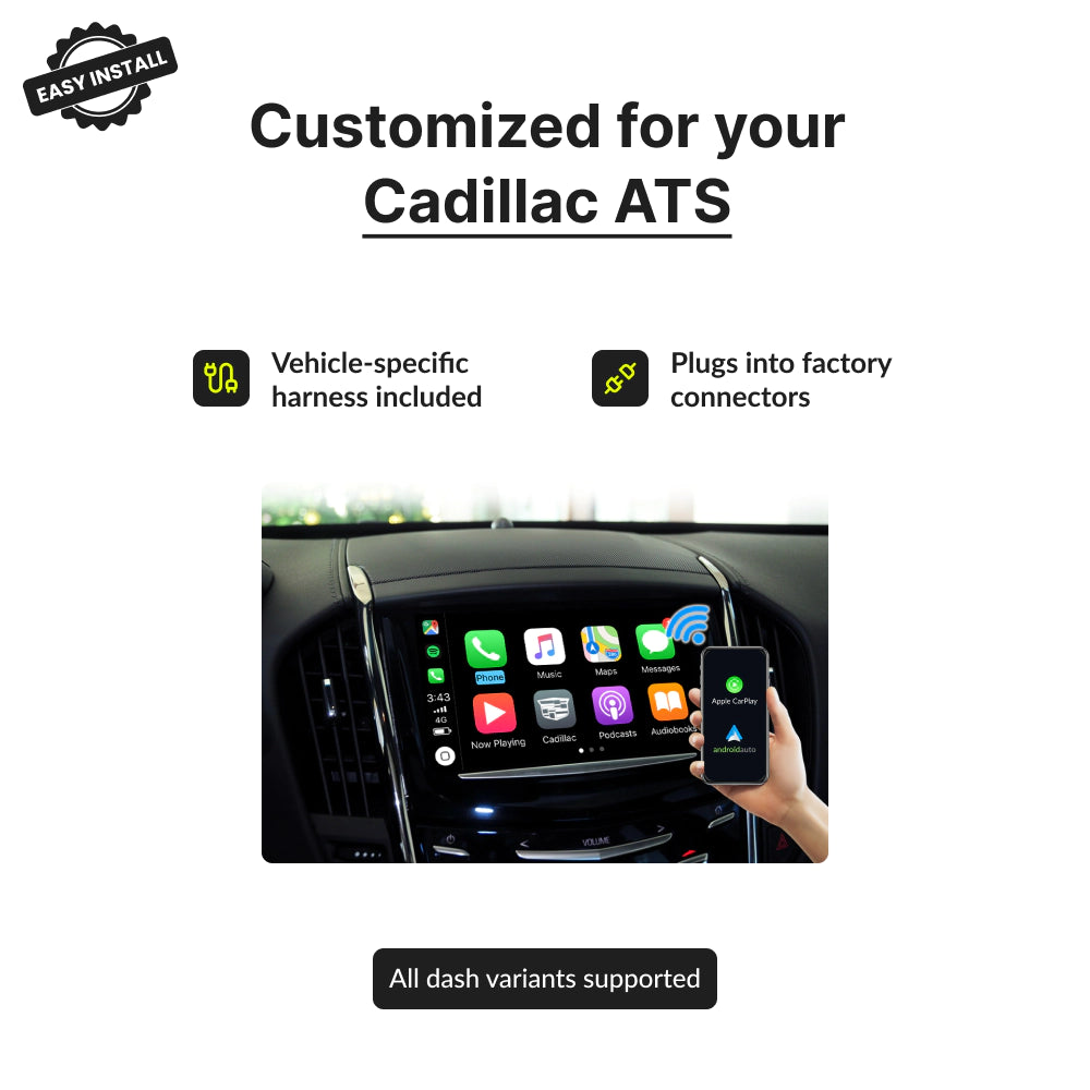 Cadillac ATS 2014-2017 — Wireless Apple CarPlay & Android Auto Module 2014