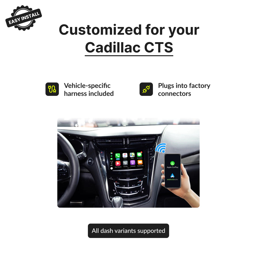 Cadillac CTS 2014-2017 — Wireless Apple CarPlay & Android Auto Module 2014