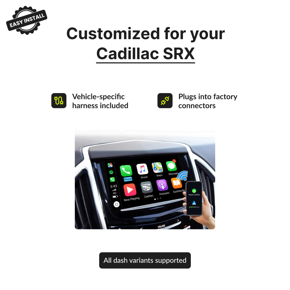 Cadillac SRX 2014-2017 — Wireless Apple CarPlay & Android Auto Module 2014