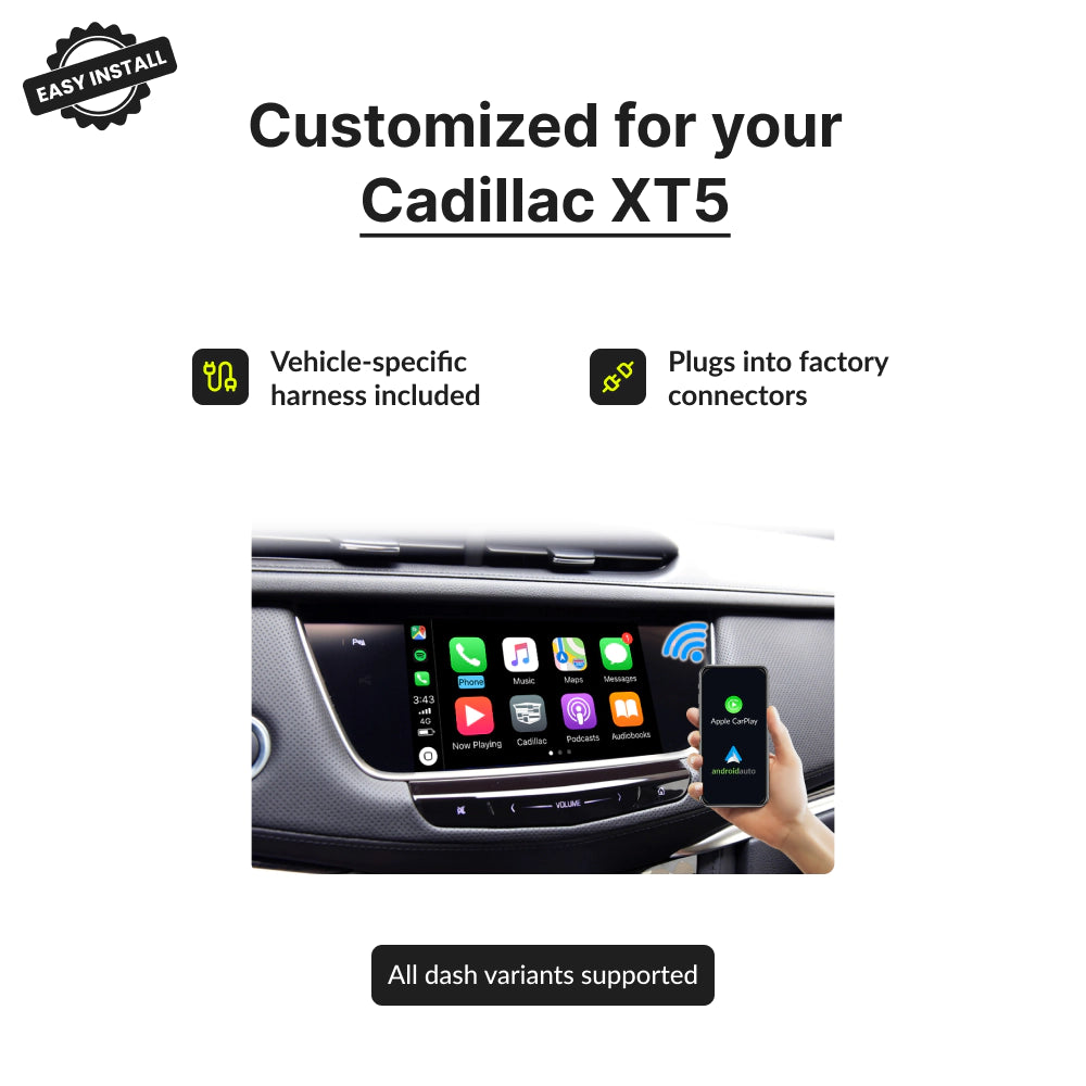Cadillac XT5 2014-2017 | Wireless Apple CarPlay & Android Auto