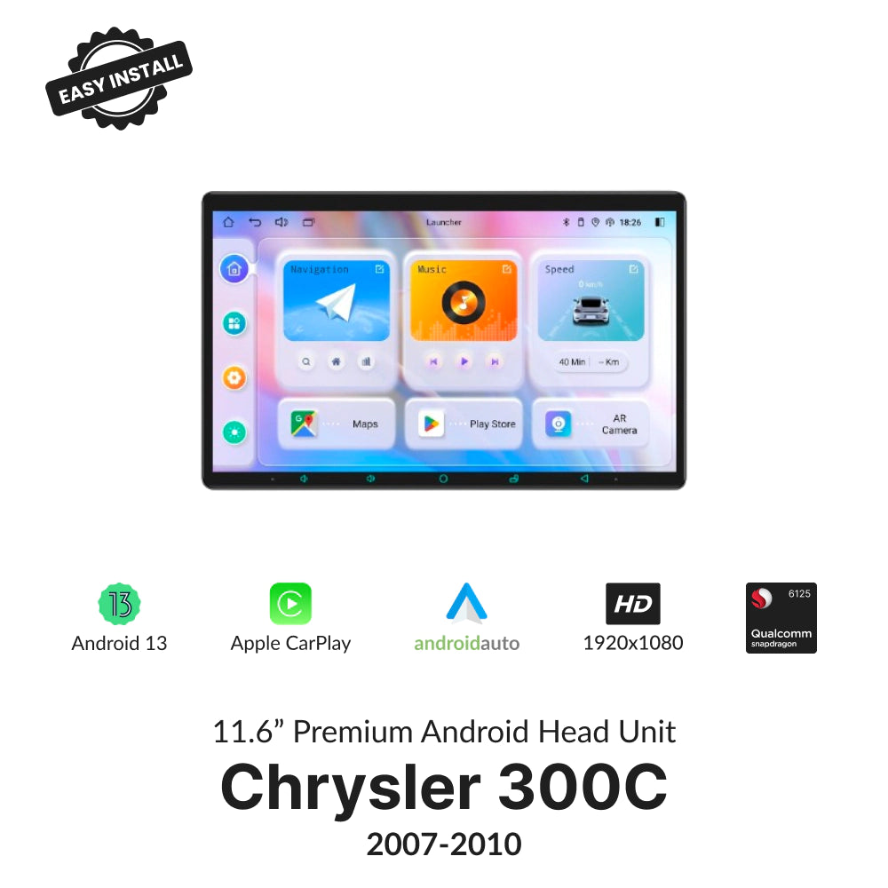Chrysler 300C 2007-2010 — Premium 11.6” CarPlay & Android Auto Head Unit 2007
