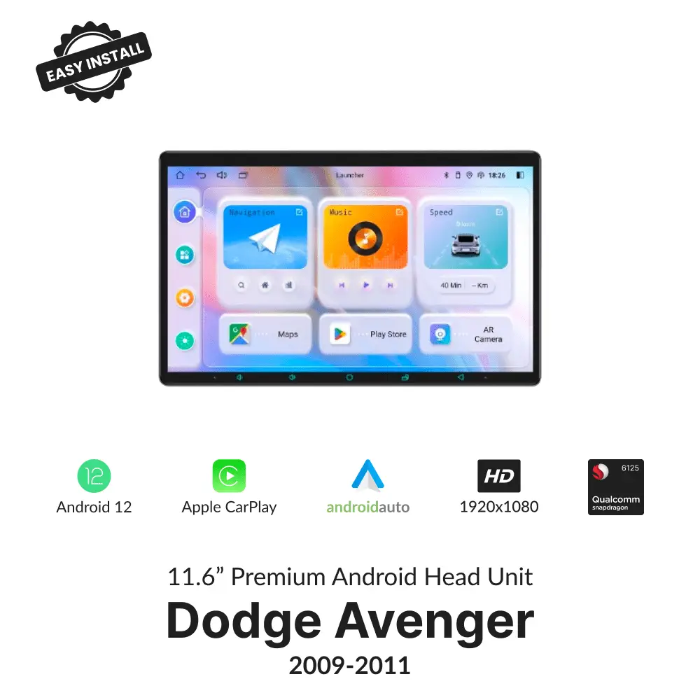 Dodge Avenger 2009-2011 — Premium 11.6” Carplay & Android Auto Head Unit - Car Tech Studio