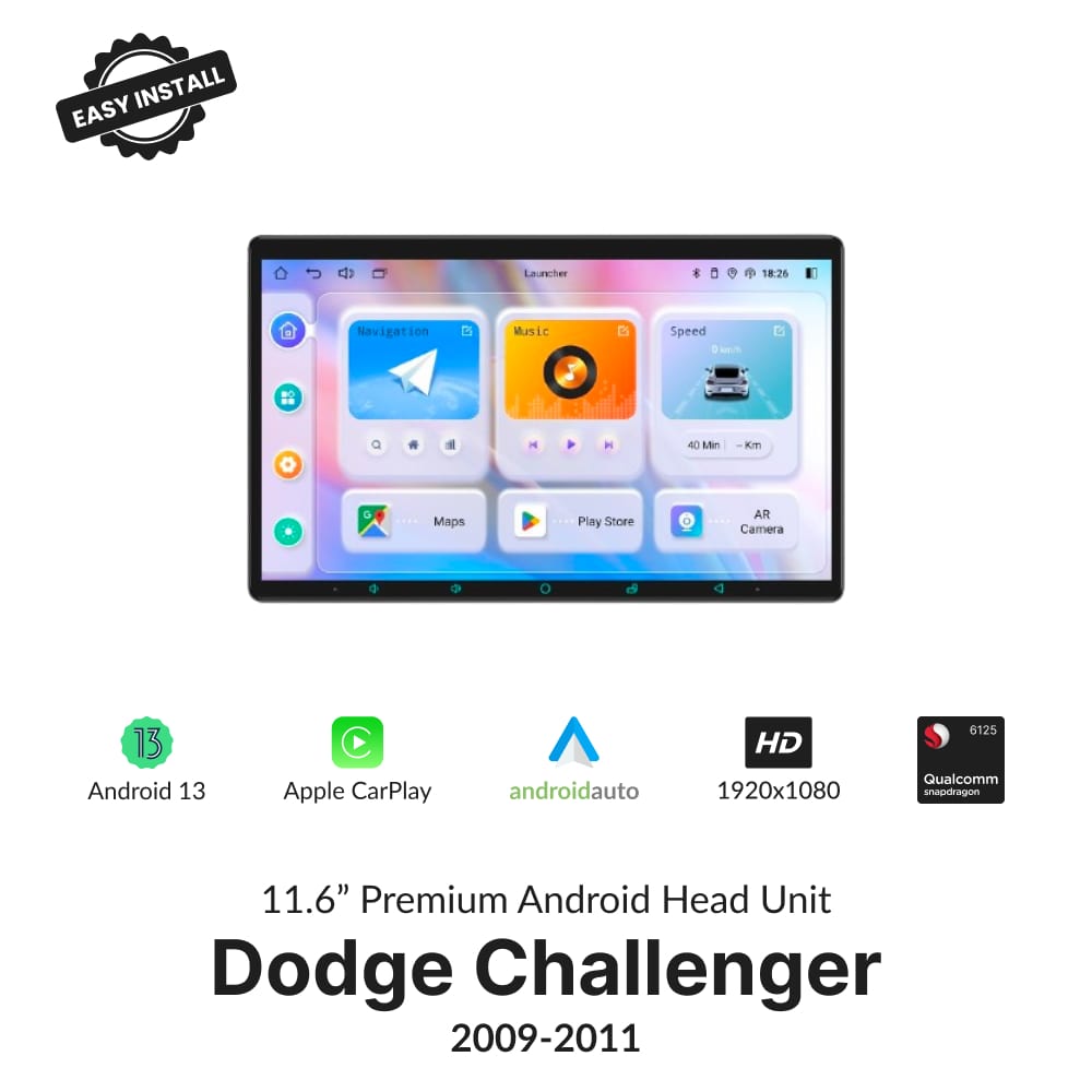 Dodge Challenger 2009-2011 — Premium 11.6” Carplay & Android Auto Head Unit