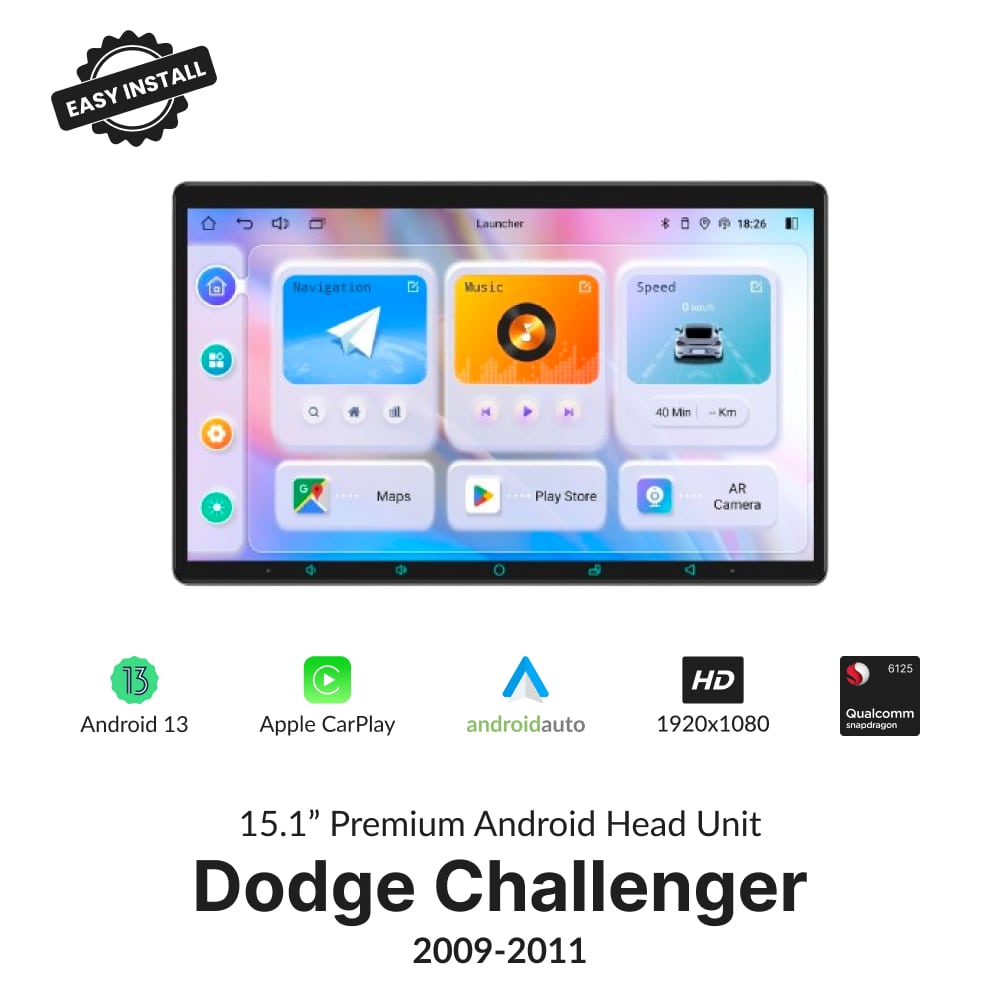 Dodge Challenger 2009-2011 — Premium 15.1” Carplay & Android Auto Head Unit