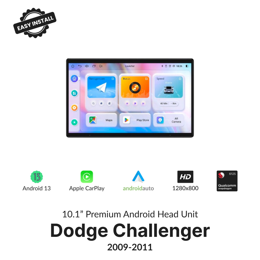 Dodge Challenger 2009-2011 | 10.1” Wireless CarPlay Android Head Unit ...