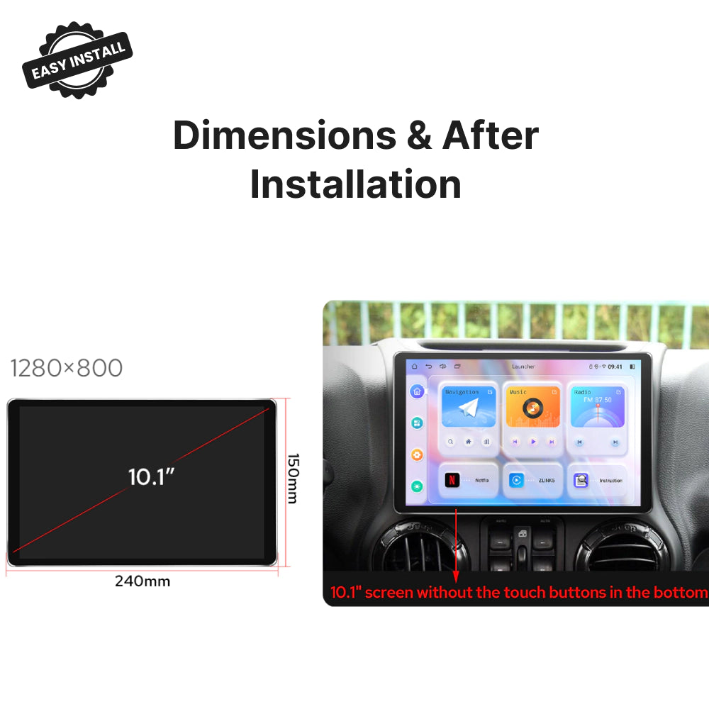Dodge Challenger 2009-2011 — Premium 10.1” CarPlay & Android Auto Head Unit 2009