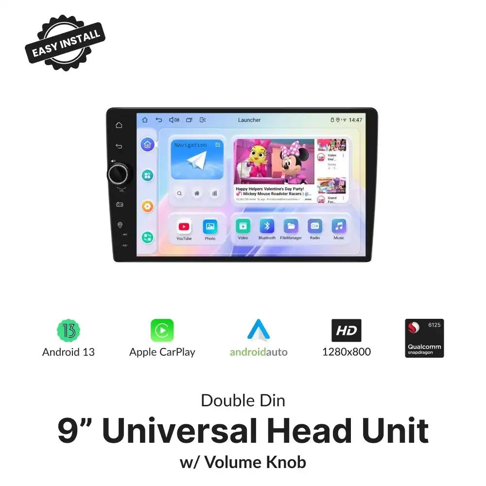 Premium Universal 9” Wireless CarPlay & Android Auto Head Unit
