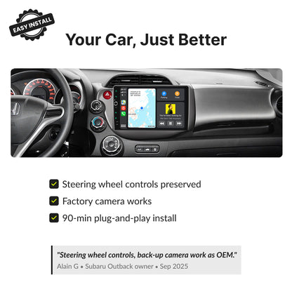 Honda Jazz/Fit 2008-2013 — Premium 10.1” CarPlay & Android Auto Head Unit 2008