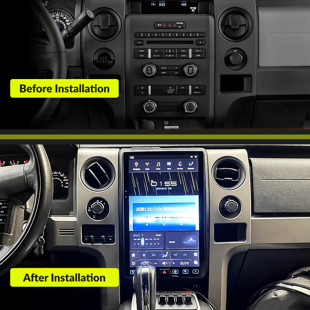 Ford F150 2009-2014 — 14.4" Tesla-Style Apple Carplay Screen - Car Tech Studio