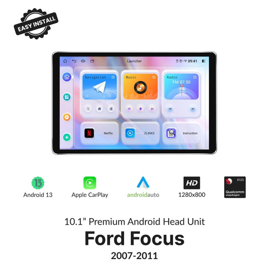 Ford Focus 2007-2011 — Premium 10.1” Ultrathin Carplay & Android Auto Head Unit