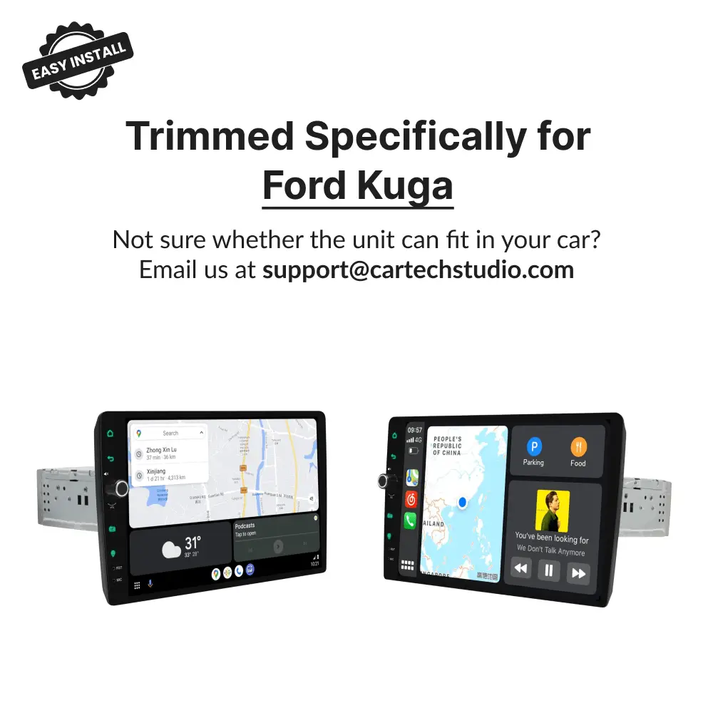 Ford Kuga 2008-2012 — Premium 10.1” Carplay & Android Auto Head Unit With Volume Knob - Car Tech Studio