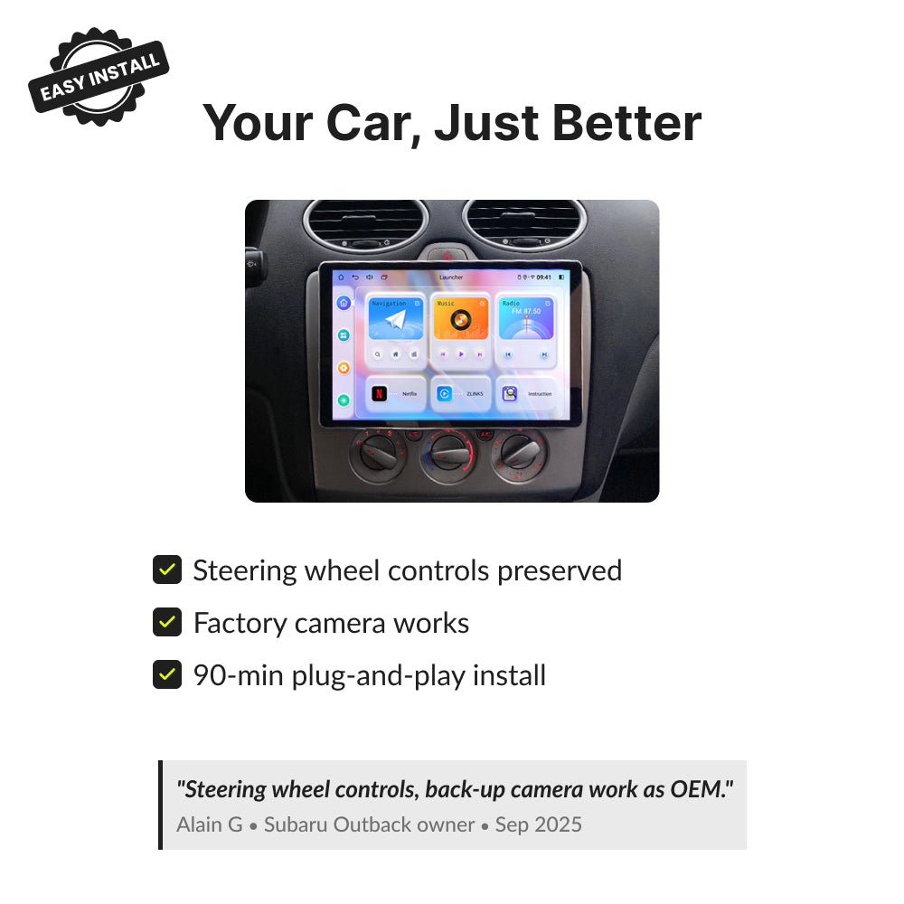 Ford C-Max 2007-2011 — Premium 10.1” Ultrathin CarPlay & Android Auto Head Unit 2007