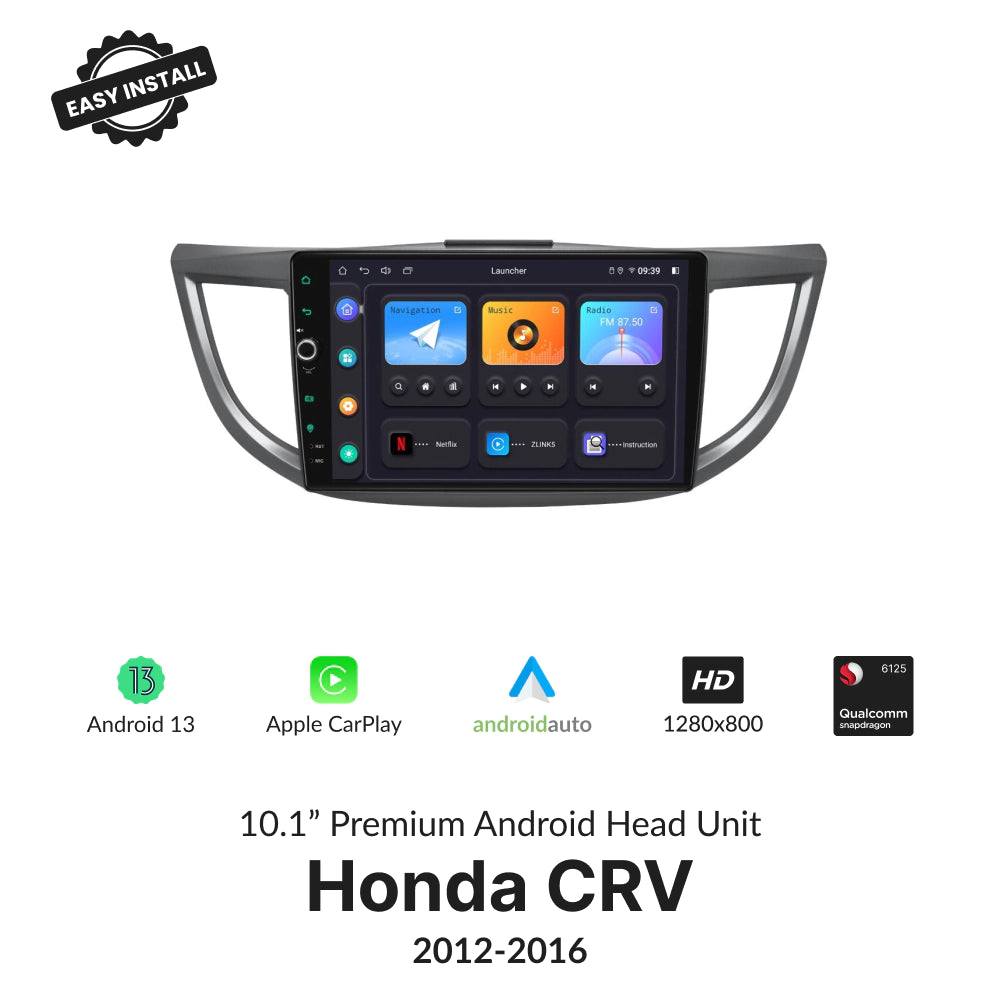 Honda CRV 2012-2016 — Premium 10.1” CarPlay & Android Auto Head Unit 2012