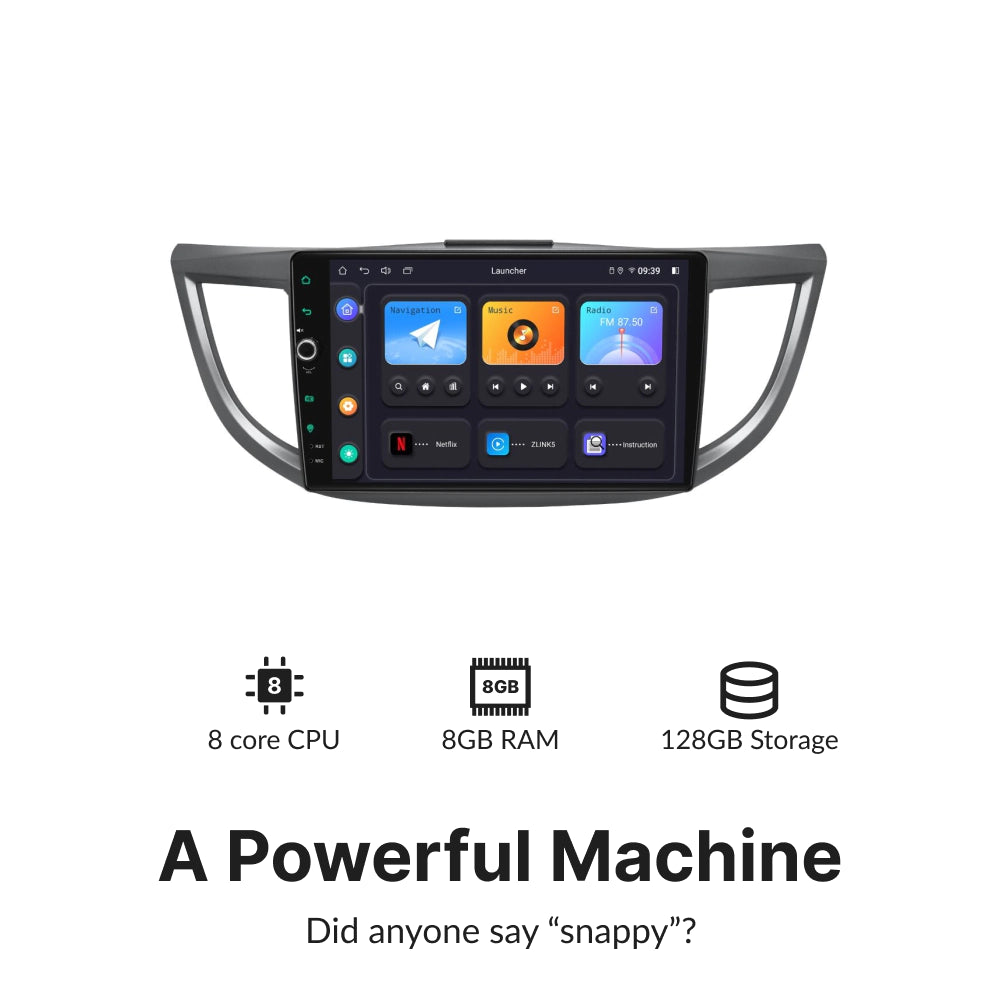 Honda CRV 2012-2016 — Premium 10.1” CarPlay & Android Auto Head Unit 2012