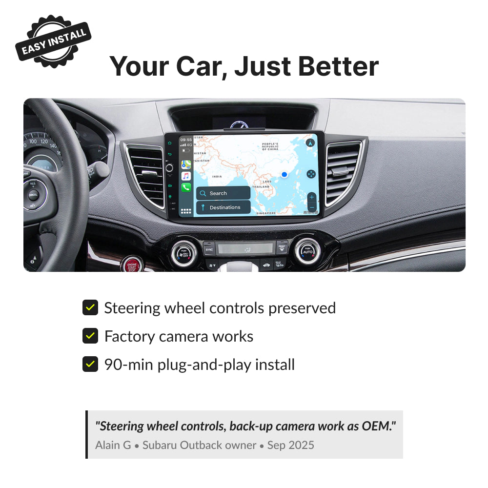 Honda CRV 2012-2016 — Premium 10.1” CarPlay & Android Auto Head Unit 2012