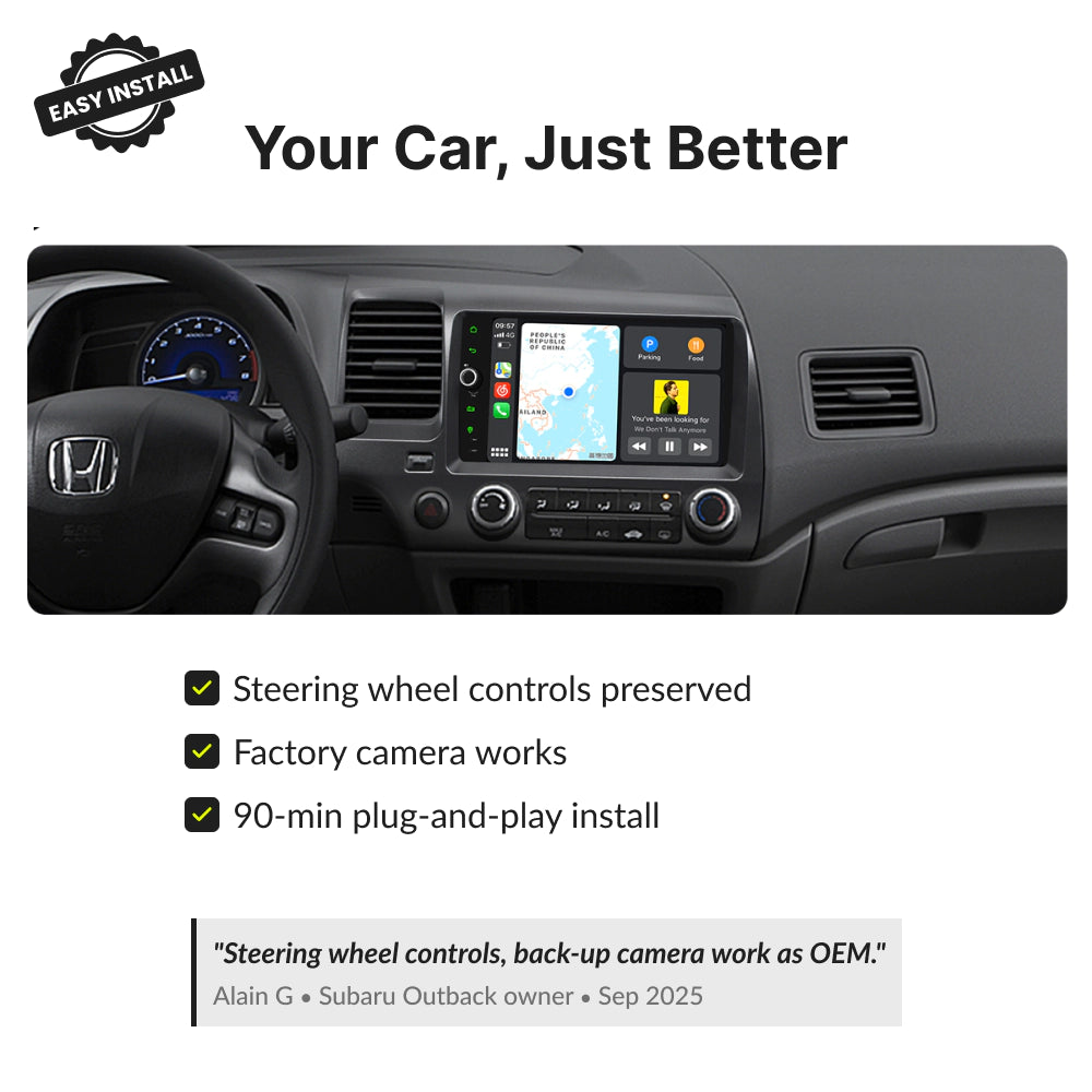 Honda Civic 2006-2011 — Premium 9” CarPlay & Android Auto Head Unit 2006