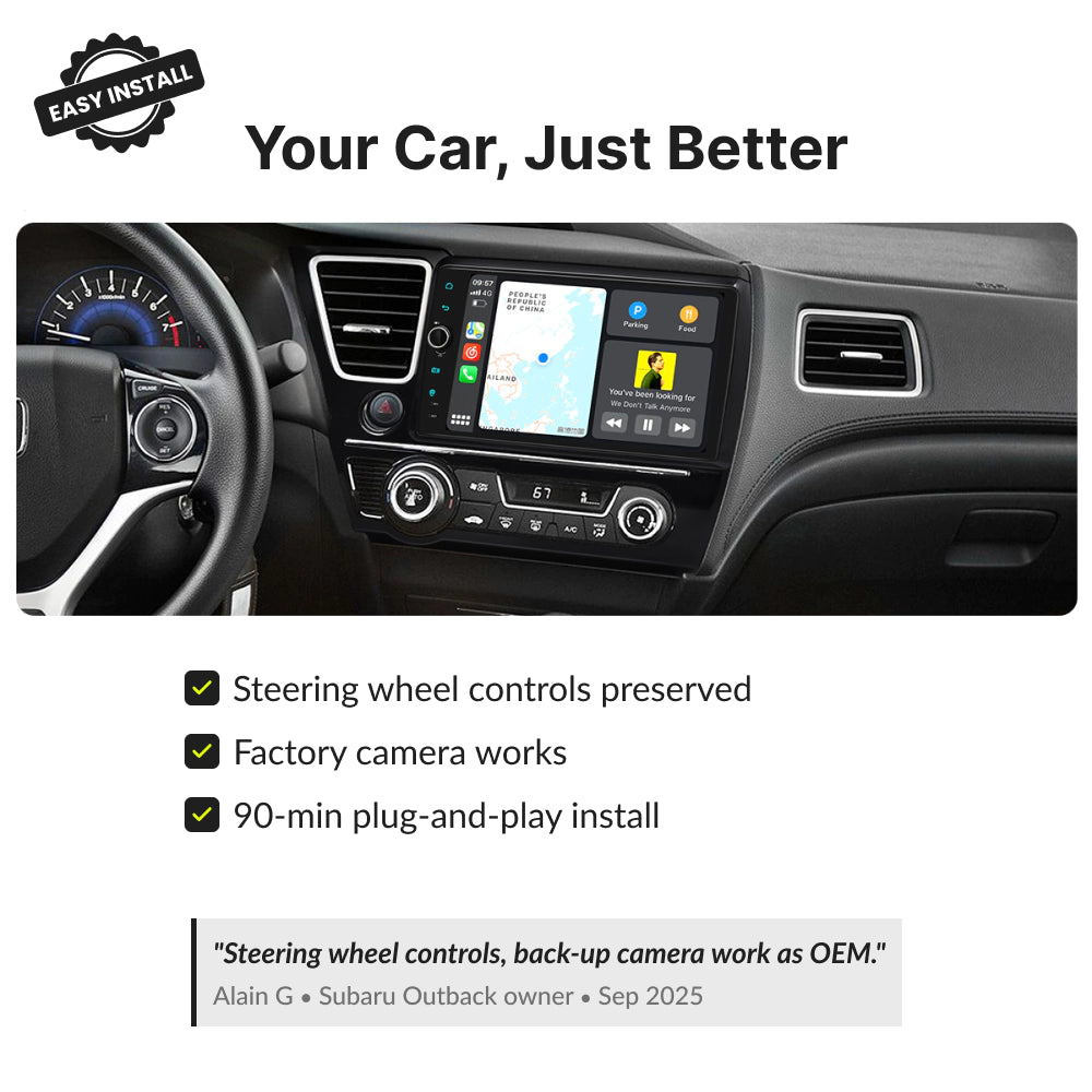 Honda Civic 2013-2017 — Premium 9” CarPlay & Android Auto Head Unit 2013