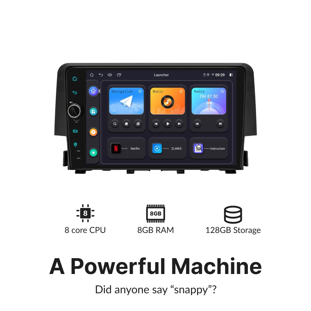 Honda Civic 2016-2021 | 9” Wireless CarPlay Android Head Unit