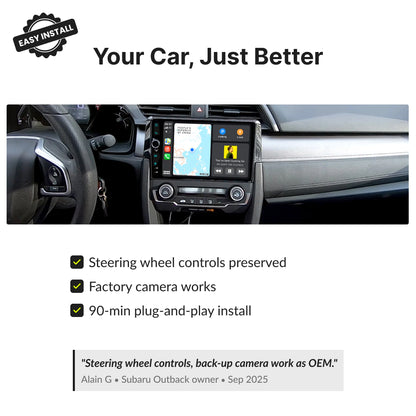 Honda Civic 2016-2021 — Premium 9” CarPlay & Android Auto Head Unit 2016