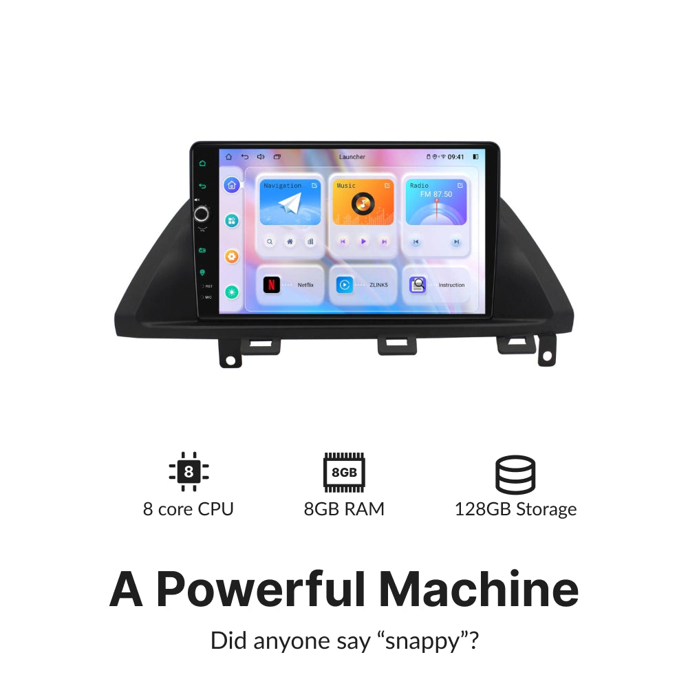 High-performance 10.1” Android Head Unit for Honda Odyssey 2005-2010 with 8-core CPU, 8GB RAM, and 128GB storage.