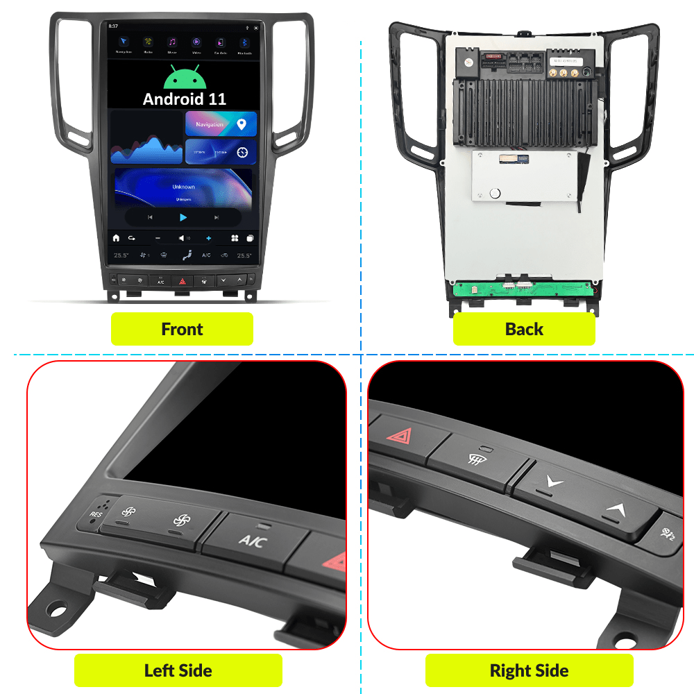 Infiniti G37 2010 — 14.4" Tesla-Style Apple Carplay Screen - Car Tech Studio