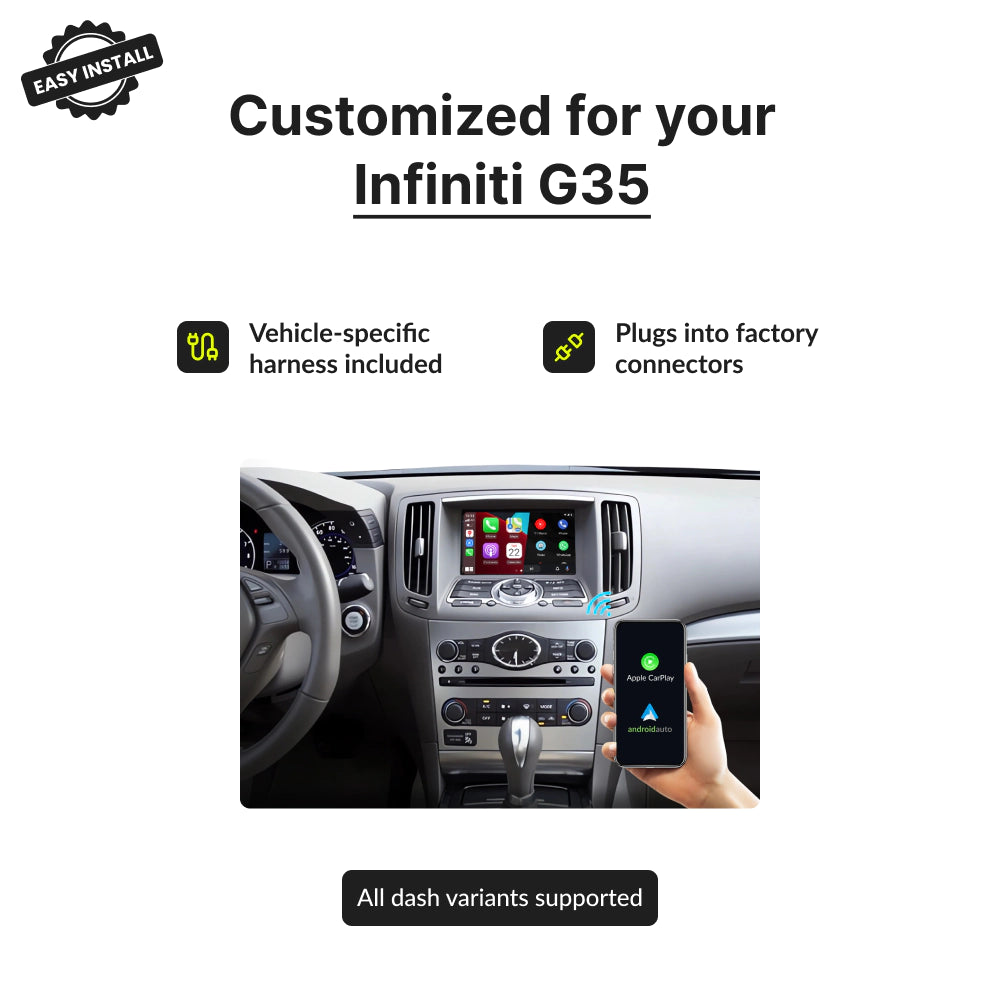 Infiniti G35 2009-2012 — Wireless Apple CarPlay & Android Auto Module 2009