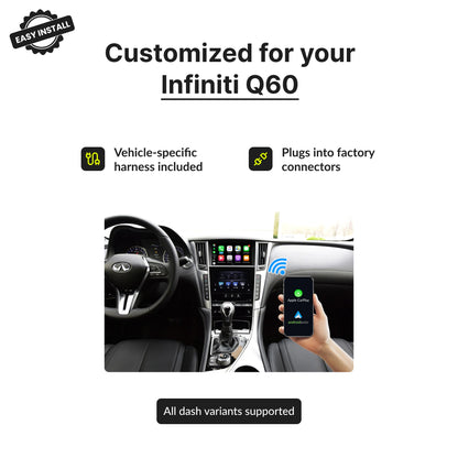 Infiniti Q60 2015-2019 — Wireless Apple CarPlay & Android Auto Module 2015