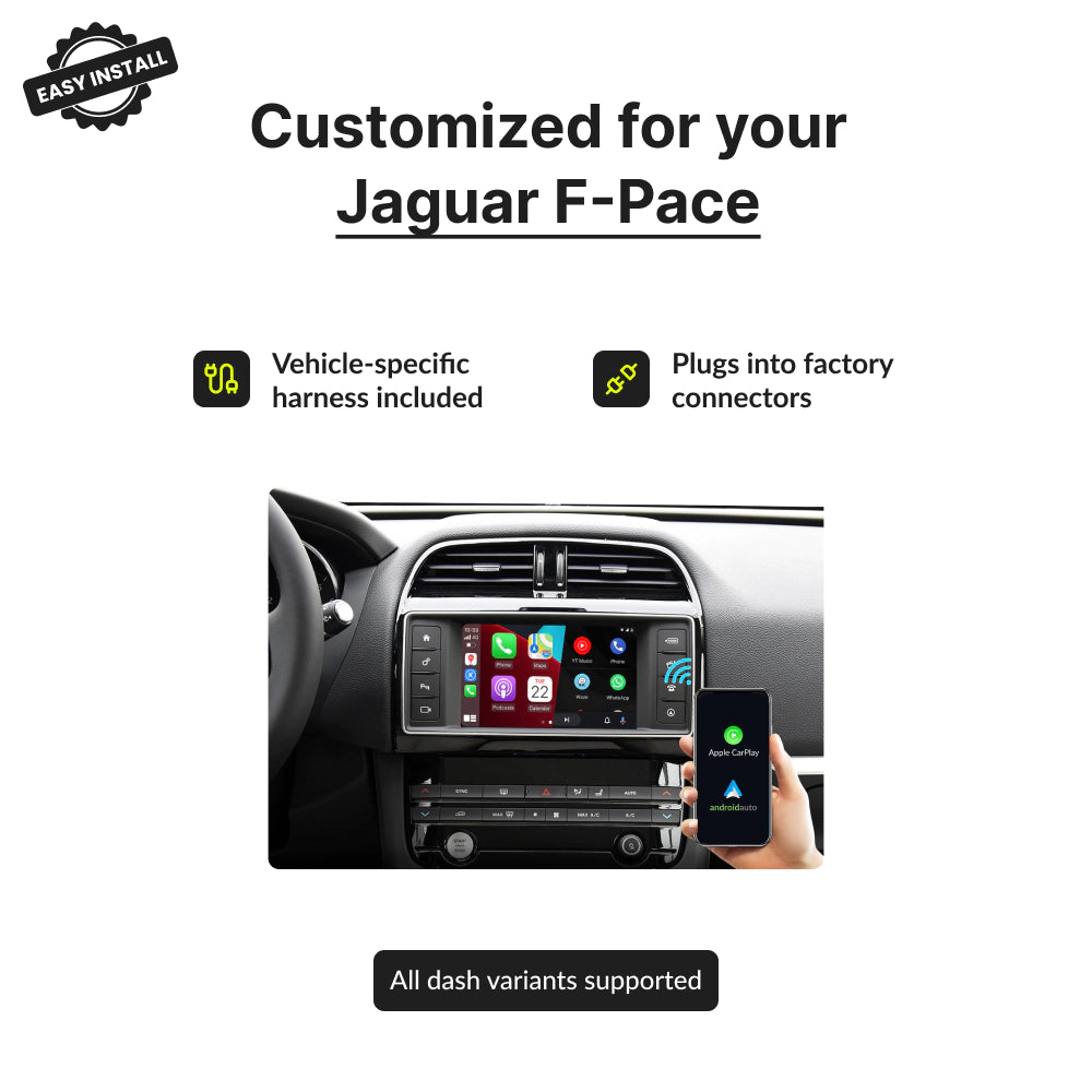 Jaguar F-Pace 2010-2018 — Wireless Apple CarPlay & Android Auto Module 2010