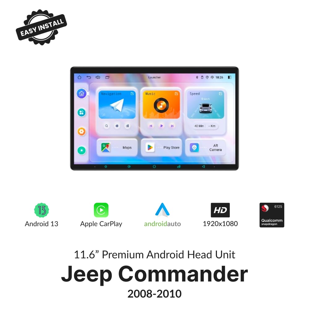 Jeep Commander 2008-2010 — Premium 11.6” Carplay & Android Auto Head Unit
