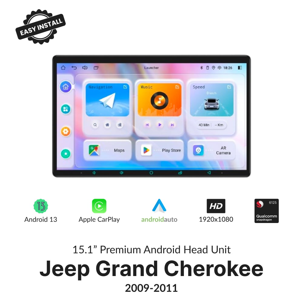Jeep Grand Cherokee 2009-2011 — Premium 15.1” Carplay & Android Auto Head Unit