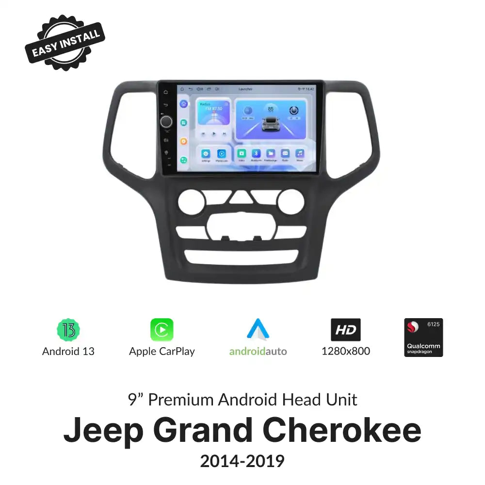 Jeep Grand Cherokee 2014-2019 — Premium 9” CarPlay & Android Auto Head Unit