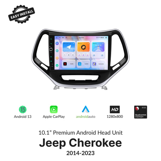 Jeep Cherokee 2014-2023 — Premium 10.1” CarPlay & Android Auto Head Unit 2014