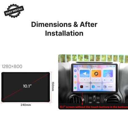 Jeep Compass 2009-2011 — Premium 10.1” CarPlay & Android Auto Head Unit 2009