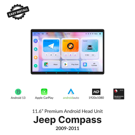 Jeep Compass 2009-2011 — Premium 11.6” CarPlay & Android Auto Head Unit 2009