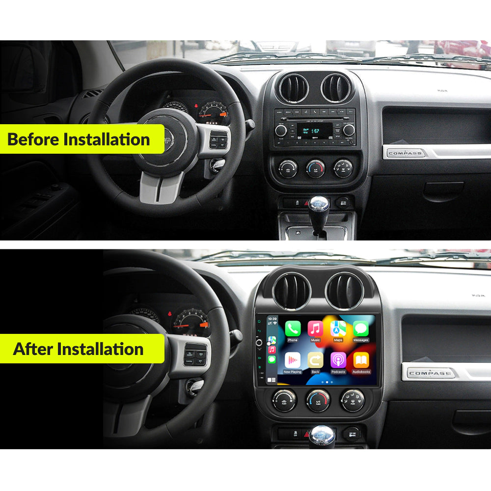 Jeep Compass 2009-2016 | 10.1” Wireless CarPlay Android Head Unit