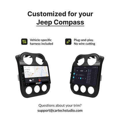 Jeep Compass 2009-2016 — Premium 10.1” CarPlay & Android Auto Head Unit 2009