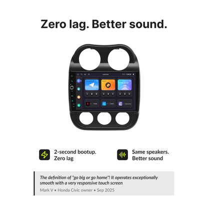 Jeep Compass 2009-2016 — Premium 10.1” CarPlay & Android Auto Head Unit 2009