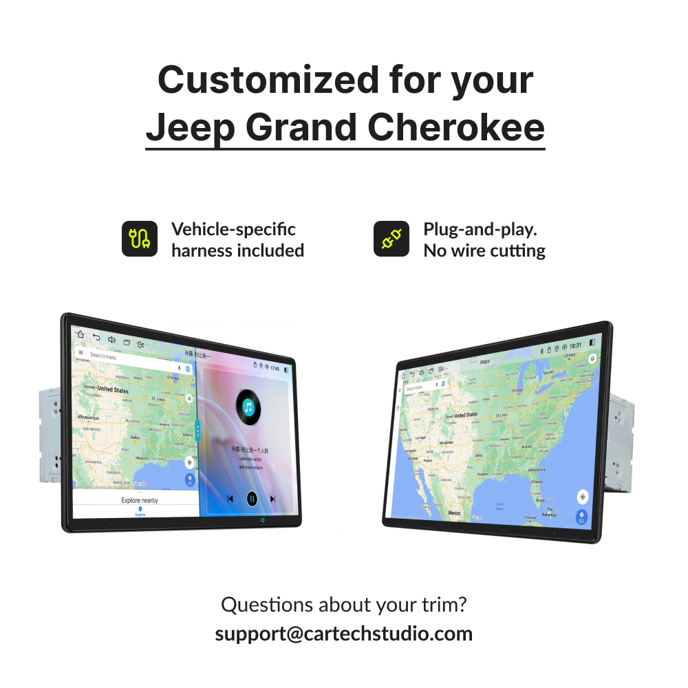 Jeep Grand Cherokee 2009-2011 — Premium 11.6” CarPlay & Android Auto Head Unit 2009