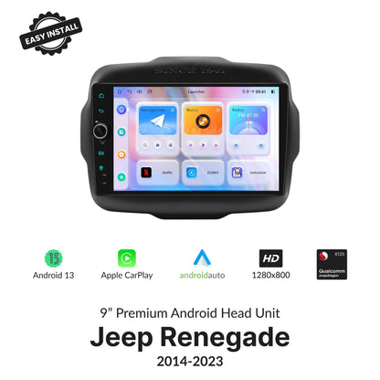 Jeep Renegade 2014-2023 — Premium 9” CarPlay & Android Auto Head Unit 2014