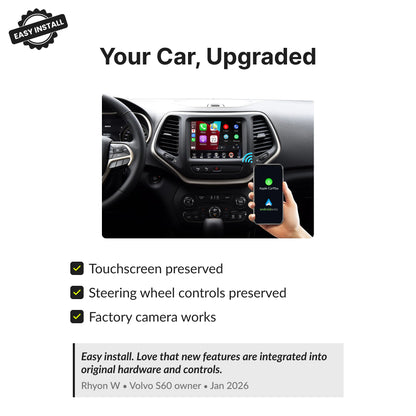 Jeep Wrangler with UConnect 8.4" — Wireless Apple CarPlay & Android Auto Module