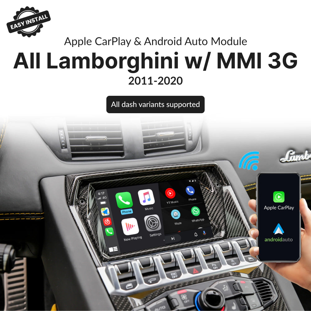 Lamborghini with MMI 3G 2011-2020 — Wireless Apple CarPlay & Android Auto Module 2012